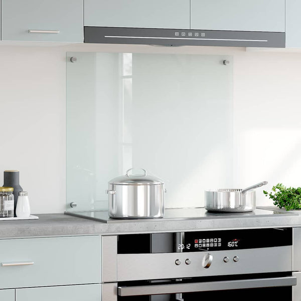 vidaXL Kitchen Splashback Transparent 70x60 cm Tempered Glass