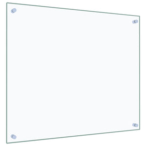 vidaXL Kitchen Splashback Transparent 70x60 cm Tempered Glass