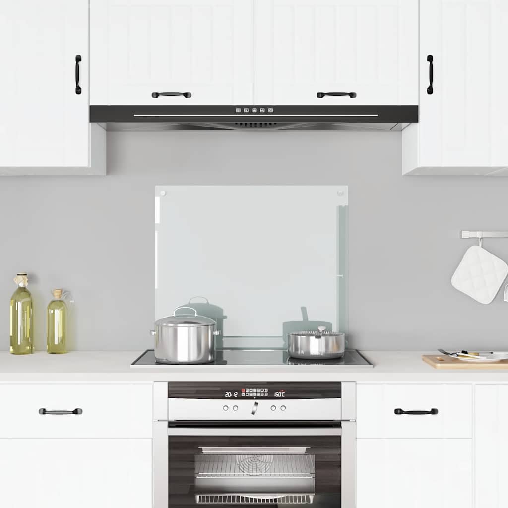 vidaXL Kitchen Splashback Transparent 70x60 cm Tempered Glass