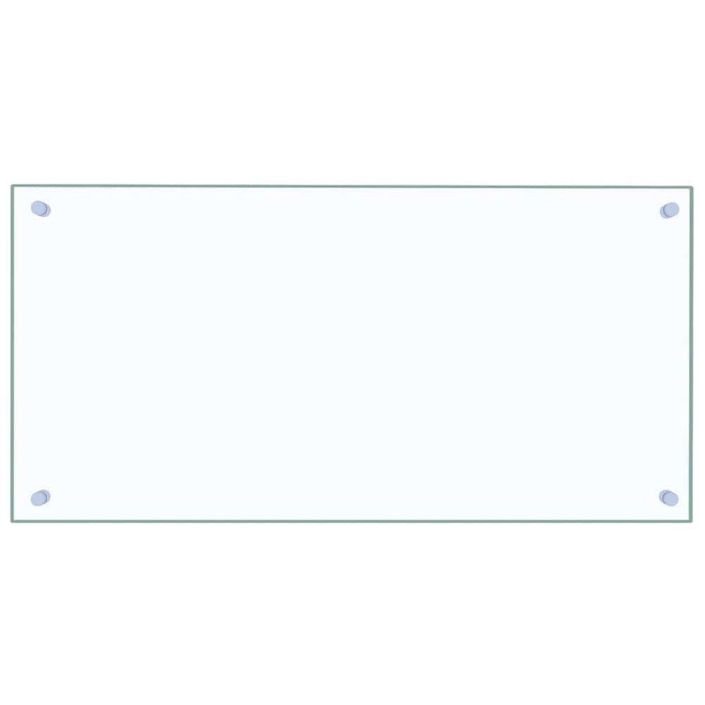 vidaXL Kitchen Splashback Transparent 80x40 cm Tempered Glass