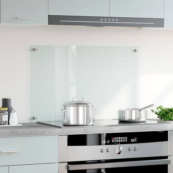 vidaXL Kitchen Splashback Transparent 80x50 cm Tempered Glass