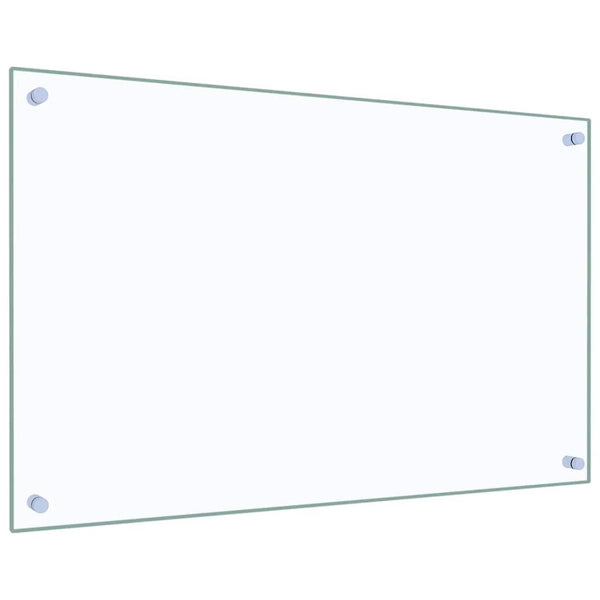 vidaXL Kitchen Splashback Transparent 80x50 cm Tempered Glass