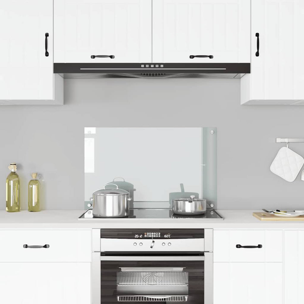 vidaXL Kitchen Splashback Transparent 80x50 cm Tempered Glass