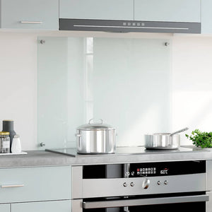 vidaXL Transparent Kitchen Backsplash 80x60 cm Tempered Glass