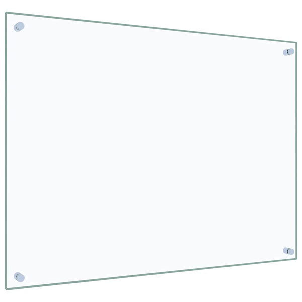 vidaXL Transparent Kitchen Backsplash 80x60 cm Tempered Glass