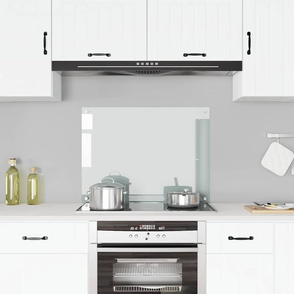 vidaXL Transparent Kitchen Backsplash 80x60 cm Tempered Glass