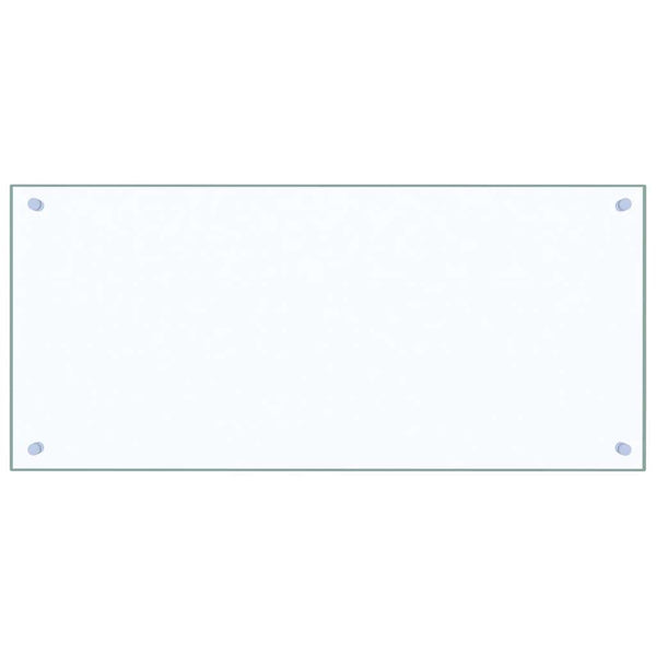 vidaXL Kitchen Backsplash Transparent 90×40 cm Tempered Glass