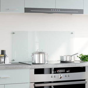 vidaXL Kitchen Backsplash Transparent 90×40 cm Tempered Glass