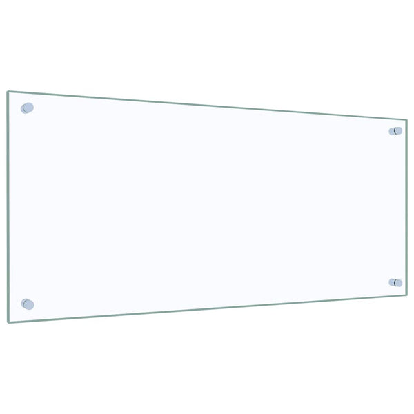 vidaXL Kitchen Backsplash Transparent 90×40 cm Tempered Glass