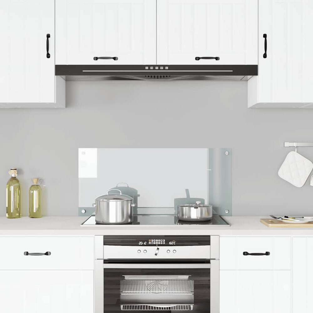 vidaXL Kitchen Backsplash Transparent 90×40 cm Tempered Glass