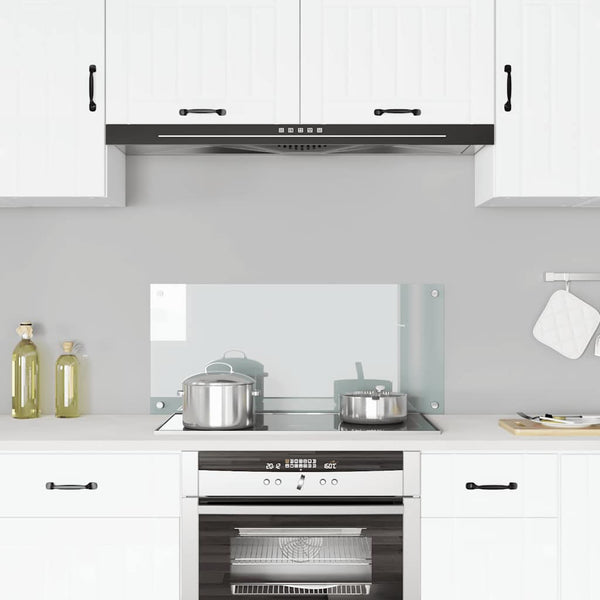 vidaXL Kitchen Backsplash Transparent 90×40 cm Tempered Glass