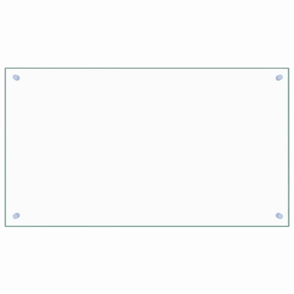 vidaXL Transparent Kitchen Splashback 90x50 cm Tempered Glass