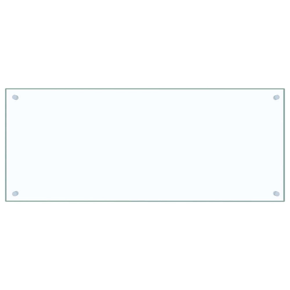 vidaXL Kitchen Splashback Transparent 100x40 cm Tempered Glass