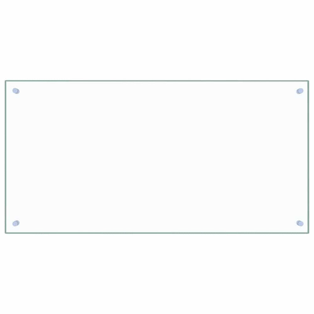 vidaXL Kitchen Splashback Transparent 100x50 cm Toughened Glass