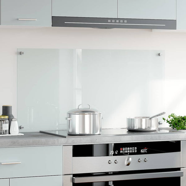 vidaXL Kitchen Splashback Transparent 100x50 cm Toughened Glass