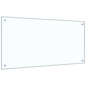 vidaXL Kitchen Splashback Transparent 100x50 cm Toughened Glass