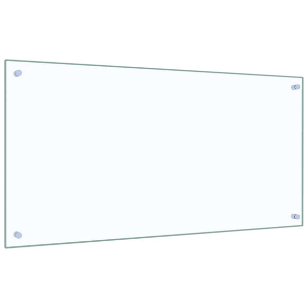 vidaXL Kitchen Splashback Transparent 100x50 cm Toughened Glass