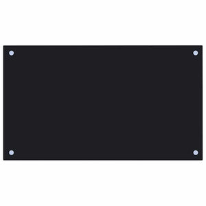 vidaXL Kitchen Splashback Black 70x40 cm Tempered Glass