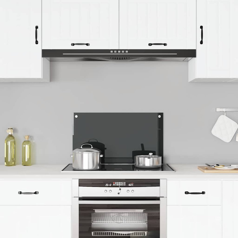 vidaXL Kitchen Splashback Black 70x40 cm Tempered Glass