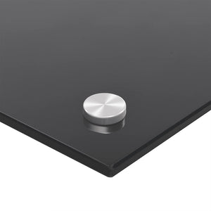 vidaXL Black Kitchen Backsplash 70x50 cm Tempered Glass