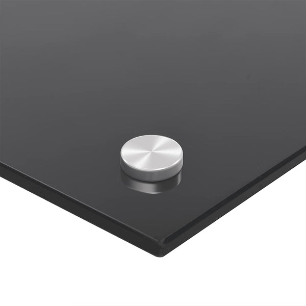 vidaXL Black Kitchen Backsplash 70x50 cm Tempered Glass