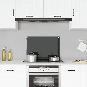 vidaXL Black Kitchen Backsplash 70x50 cm Tempered Glass