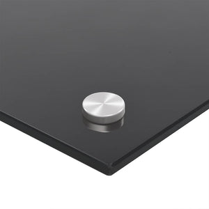 vidaXL Kitchen Backsplash Black 90x40 cm Tempered Glass