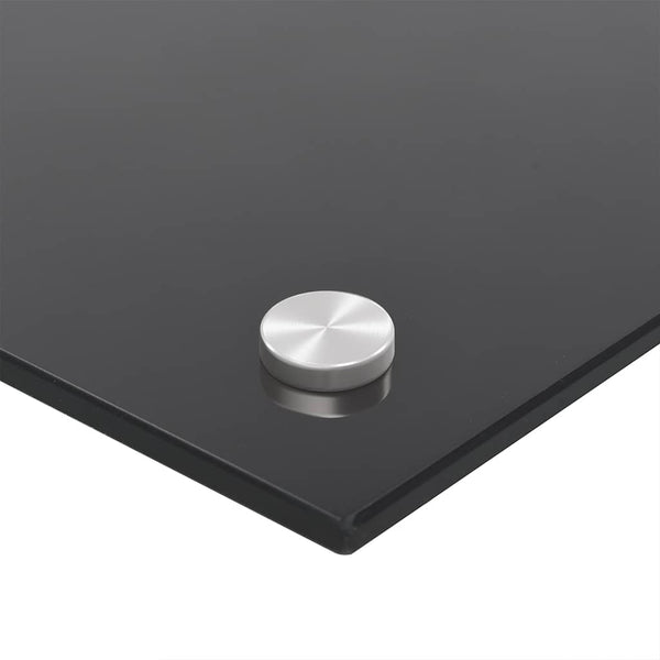 vidaXL Kitchen Backsplash Black 90x40 cm Tempered Glass