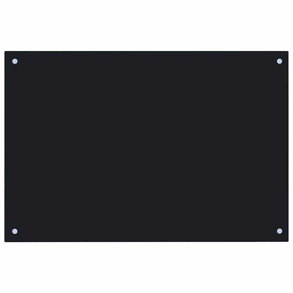 vidaXL Kitchen Splashback Black 90x50 cm Tempered Glass