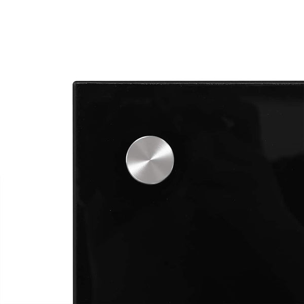 vidaXL Kitchen Splashback Black 90x50 cm Tempered Glass