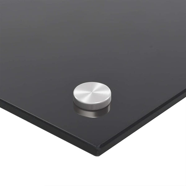 vidaXL Kitchen Splashback Black 90x50 cm Tempered Glass