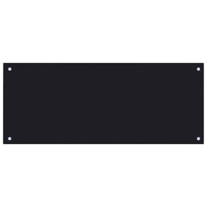 vidaXL Kitchen Splashback Black 100x40 cm Tempered Glass