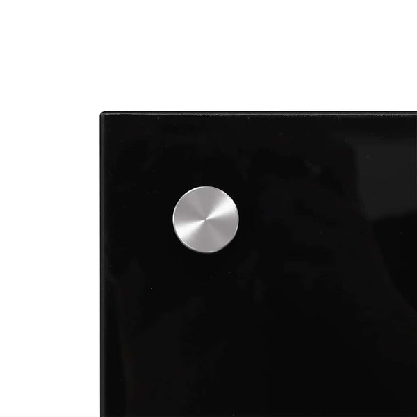 vidaXL Kitchen Splashback Black 100x50 cm Tempered Glass