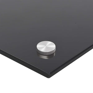 vidaXL Kitchen Splashback Black 100x50 cm Tempered Glass