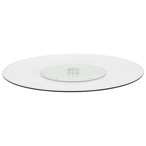 vidaXL Swivel Serving Plate Transparent 60 cm Tempered Glass