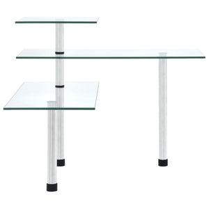 vidaXL Kitchen Corner Shelf 3 Tiers Tempered Glass