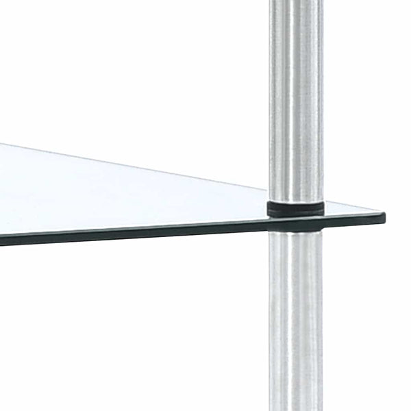 vidaXL Shelving Unit with 4 Tiers Transparent 40x40x100 cm Tempered Glass