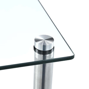 vidaXL Shelving Unit with 4 Tiers Transparent 40x40x100 cm Tempered Glass