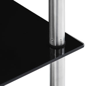 vidaXL 6-Tier Shelving Unit Black 40x40x160 cm Tempered Glass
