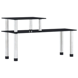vidaXL Kitchen Shelf Black 45×16×26 cm Tempered Glass