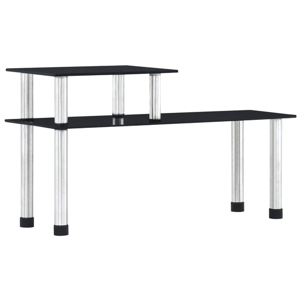 vidaXL Kitchen Shelf Black 45×16×26 cm Tempered Glass