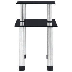 vidaXL Kitchen Shelf Black 45×16×26 cm Tempered Glass