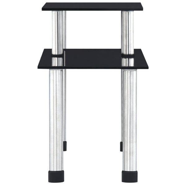 vidaXL Kitchen Shelf Black 45×16×26 cm Tempered Glass