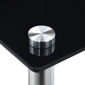 vidaXL Nesting Tables 3 pcs. Black Tempered Glass