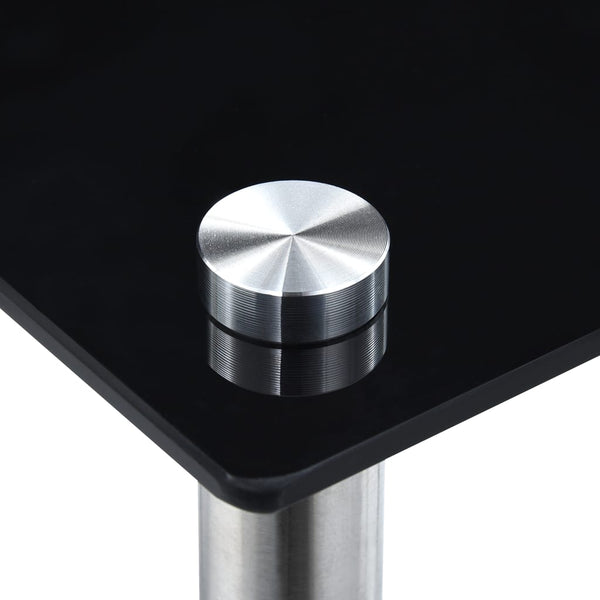 vidaXL Nesting Tables 3 pcs. Black Tempered Glass