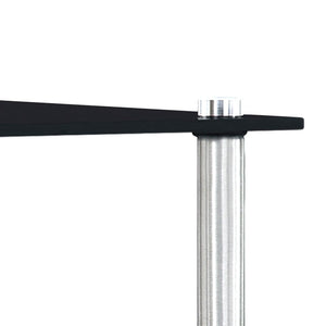 vidaXL Nesting Tables 3 pcs. Black Tempered Glass