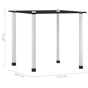 vidaXL Nesting Tables 3 pcs. Black Tempered Glass
