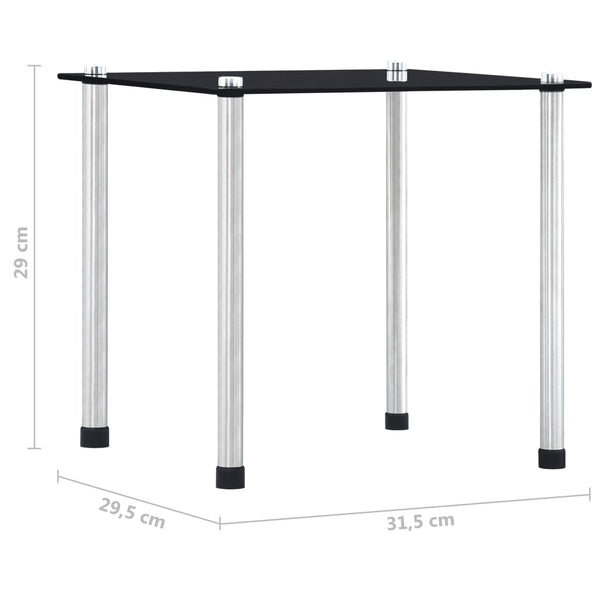 vidaXL Nesting Tables 3 pcs. Black Tempered Glass