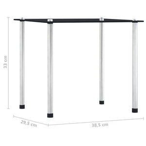 vidaXL Nesting Tables 3 pcs. Black Tempered Glass