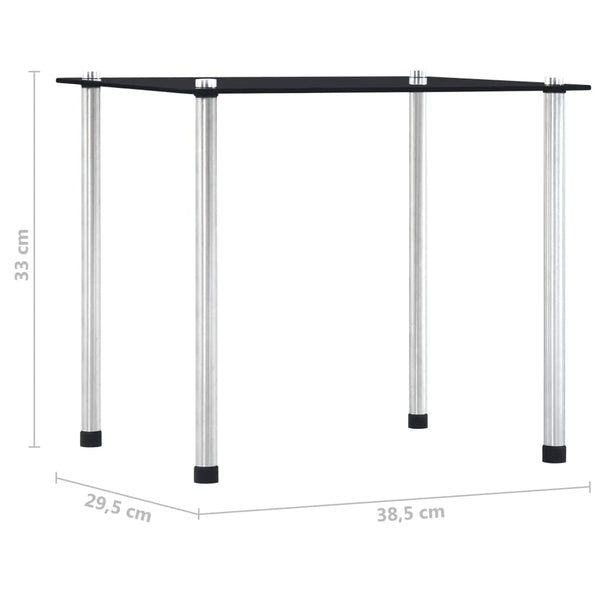 vidaXL Nesting Tables 3 pcs. Black Tempered Glass